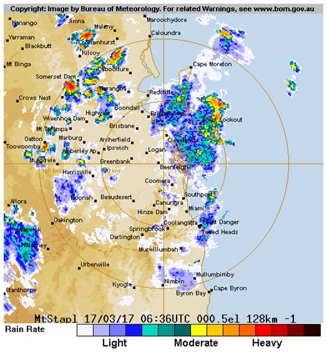 Weather radar 128  Also details how to interpret the radar images and information on subscribing to further enhanced radar information services available from the Bureau of Meteorology