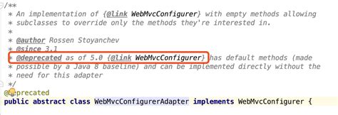 Webmvcconfigureradapter deprecated  as of 5