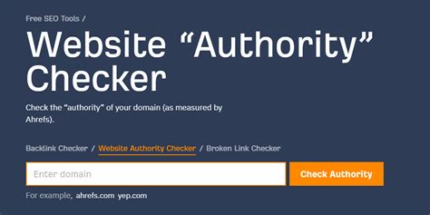 Website authority checker ahrefs e