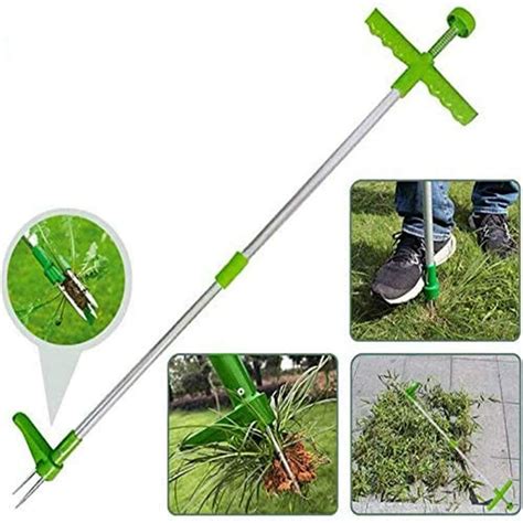 9 Crack Weeder - Stainless Steel Garden Crevice Weeding Tool for Yard,  Moss Removal, Lawn Edger, Complete with Crevice Cleaning Brush 