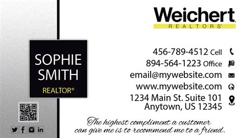 Weichert business cards  Available in matte or gloss