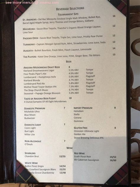 Westin kierland restaurant menus <b>61$ dalaS ehciveC nociplaS barC onuJ </b>