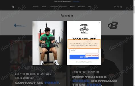 Westside barbell coupon code Westside Barbell has no control or input into how fast or accurately the selected carrier delivers the order