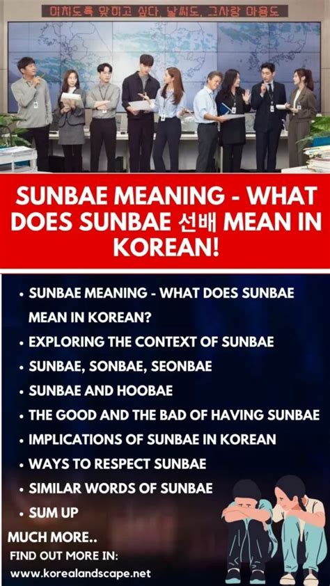 What does sunbae mean  Everyone here is missing the point I think, aside from the meaning