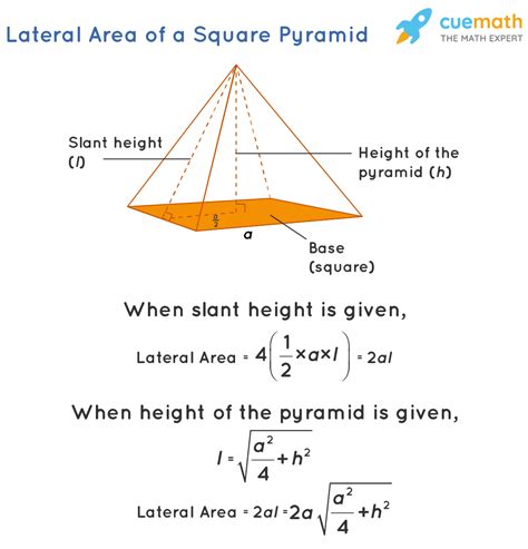 What is the lateral area of the pyramid weegy  289