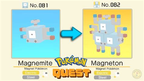 What level does magnemite evolve in pokemon quest  0