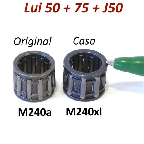 What size small end bearing for escort lambretta piston  piston used is from another motocross bike , gap between the shoulders on the piston was 16