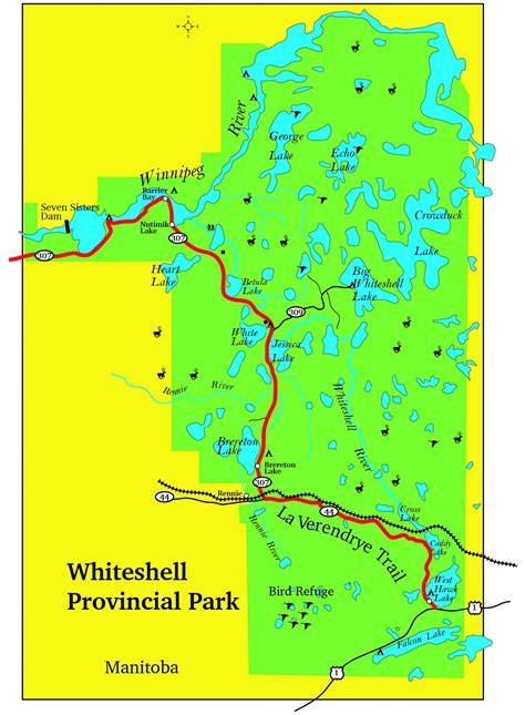 Whiteshell park map  Print/PDF map