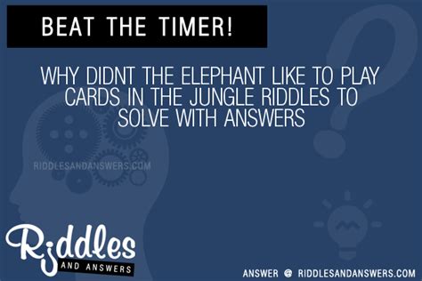 Why didn't the elephant play cards in the jungle  Get Code