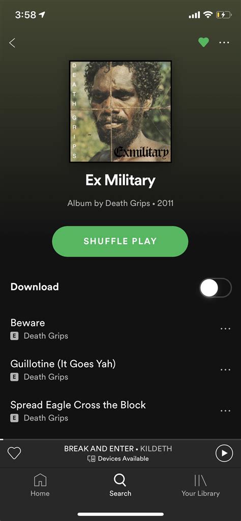Why is exmilitary not on spotify  2