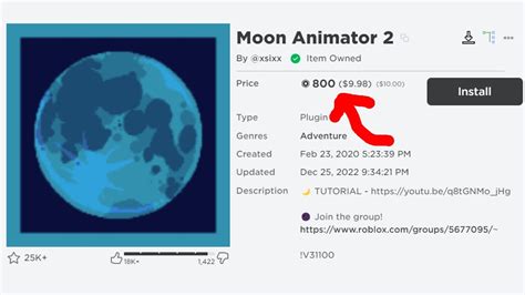 Why is moon animator 1700 robux 00; 10,000 Robux = $779
