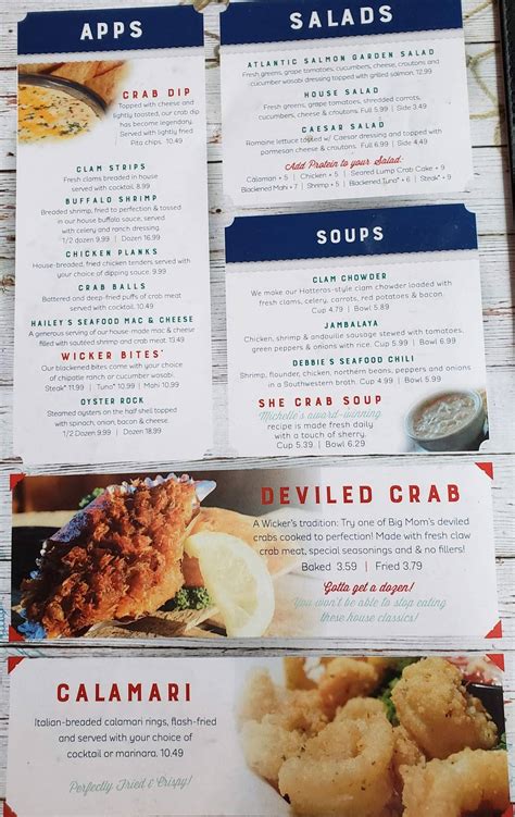 Wickers crab pot menu  We have long sleeves and sweatshirts that will make a perfect gift to go along with the gift card