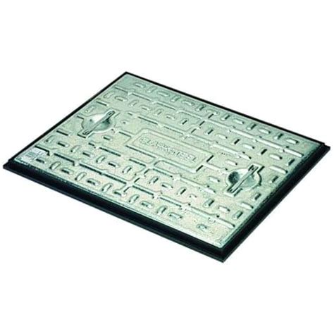 Wickes manhole cover  Clark-Drain Manhole Cover and Frame Galvanised Steel Sealed and locking 450mm x 600mm 5 Tonne