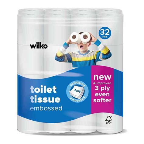 Wilko toilet rolls 32  Wilko Jumbo Kitchen Towel 1 Roll 2 Ply