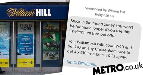 William hill banned from promotions  It’s the harsh reality