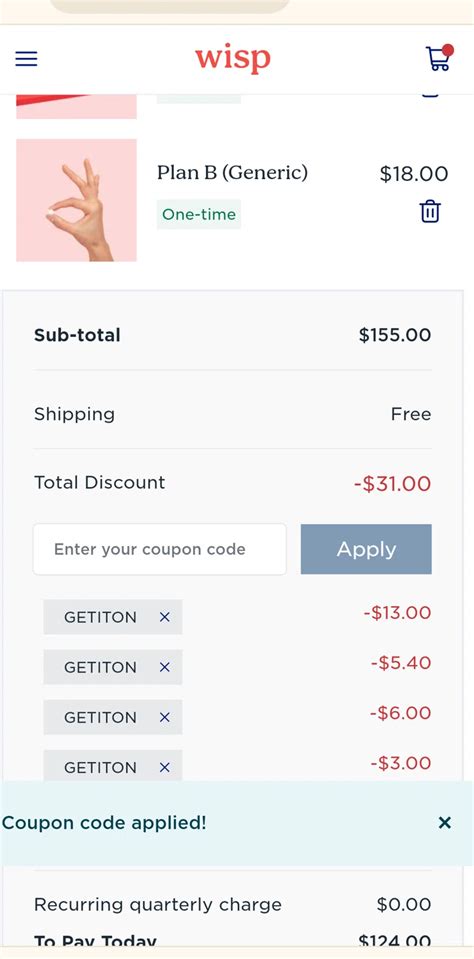 Wisp coupon  Get 5% Off Using This Code At Checkout