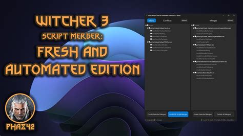 Witcher 3 script merger  In script merger, make blind choices even in asian characters then save