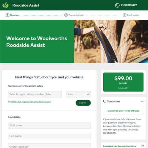 Woolworth roadside assistance Ultra Roadside Assistance – $74