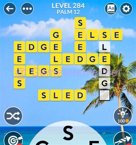 Wordscapes 284  These letters can be used to make 6 answers and 14 bonus words