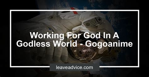 Working for god in a godless world gogoanime  Episode 12 released