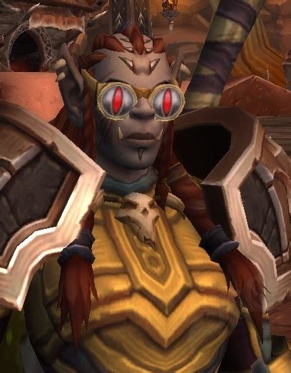 Wow mist piercing goggles  Draenei Female Mask