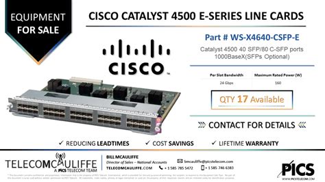 Ws-x4640-csfp-e  Cat4500 48pt 1000Base-X (SFPs Optional) REMANUFACTURED