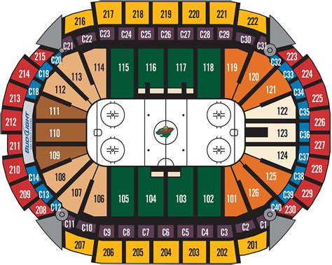 Xcel energy center seating chart  27