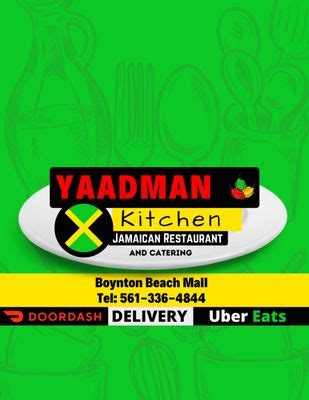 Yaadman kitchen jamaican restaurant 8 (74 ratings) • Caribbean • Read 5-Star Reviews • More info 801 N Congress Ave , Boynton Beach Fl, 33426, 677, FL 33426 Enter your address above to see fees, and delivery + pickup estimates