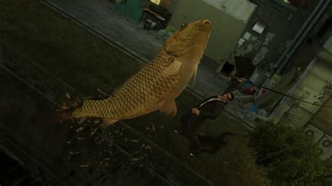 Yakuza 0 bait  It's on the right side and it's a large slender fish, usually way in the back