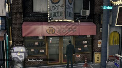 Yakuza 0 ebisu pawn  I know that you can buy a money bag, or some sort of wallet in one of the stores at the south part of town