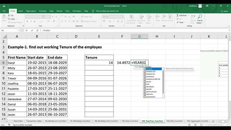 Yearfrac function in excel  In the end, hit enter to get the result