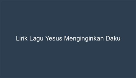 Yesus menginginkan daku chord  F#