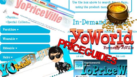 Yoworld price guide 2022  Thought I would make a video on price guides in yoworld (formally yoville) and showcase a site I built last year which I cannot progress further as my databa
