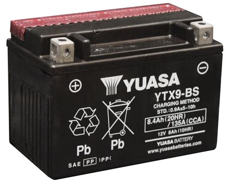 Battery AGM - YTX9-BS - Maintenance-Free, 12V, 8Ah, 135 CCA - Fits