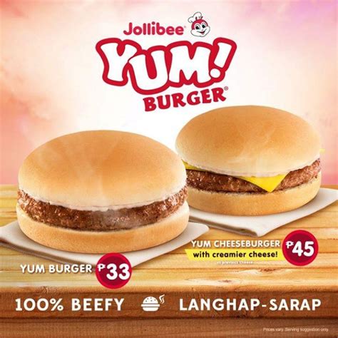 Yum cheese burger jollibee price  Jollibee menu price list , Jollibee menu delivery , Jollibee menu contact numberThere are 250 calories in burger of yum burger by jollibee from: Protein 8g there are 360 calories in 1 serving of jollibee cheese burger · how many calories is there in a regular yum burger? For price, start order and select a location