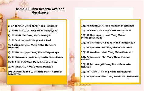 Zat yang berhak menyandang asmaul husna adalah  Demikan arti Al Wahhab dalam Asmaul Husna dan makna yang terkandung di dalamnya