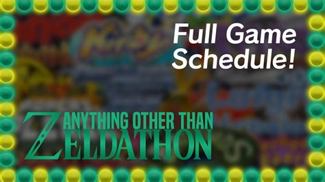 Zeldathon schedule  35