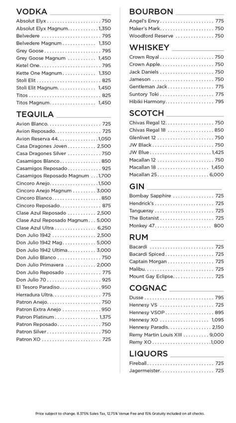 Zouk bottle price list  Tables situated in the back of the main room are available at this price point