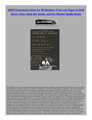 a man for all markets pdf download Self publishing 