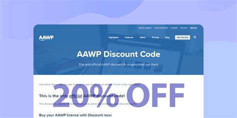 aawp discount code  5%% Off