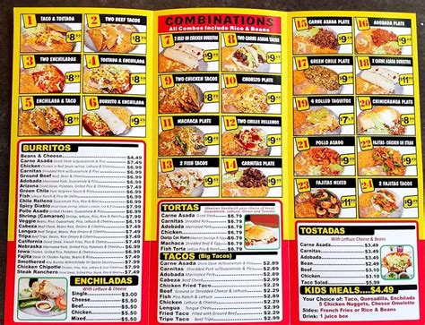 abelardos mexican food spencer menu  $14