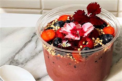 acai bowls warners bay To make an açaí bowl at home, start by placing all of your ingredients in a high speed blender