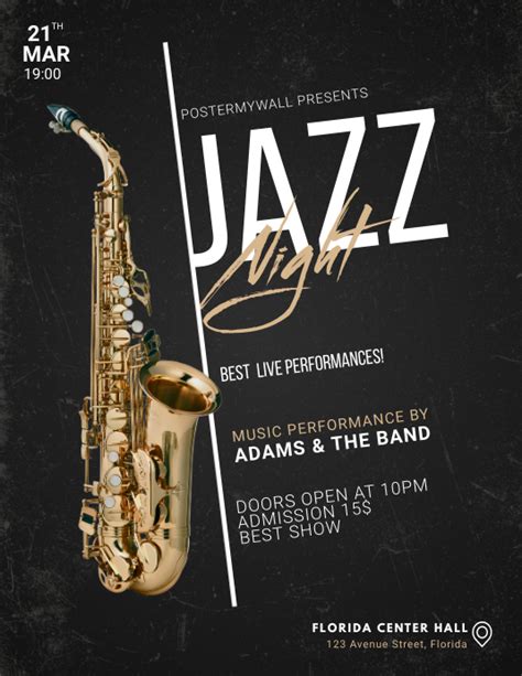 adobe jazz night flyer maker  You can choose from a wide array of stunning church flyer backgrounds that suit the theme and mood of your message