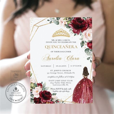 adobe quinceanera invitation maker  High quality, full-color, full-bleed