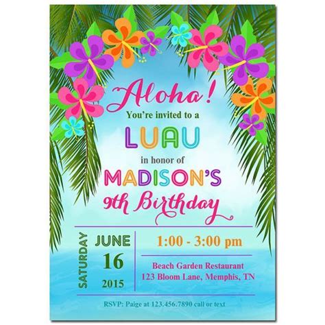 adobe spark luau invitations  The card could come emblazoned with striking hues of ocean blue