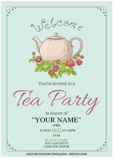 adobe spark tea party invitation maker  Then customize them to your liking, share them and start collecting a guest list!Give it to your guests with a pleasant greeting and smile on your face