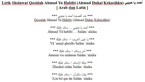 ahmad ya habibi lirik  Dec 9, 2019 ·   Lyric] Babul Mustofa - Ahmad Ya Habibi An NabiAssalamualaikum wrwb