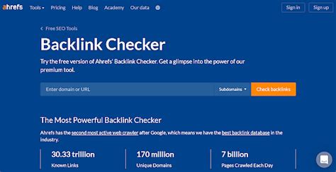 ahref backlink checker  The key factor that makes Ahrefs stand out is data quality