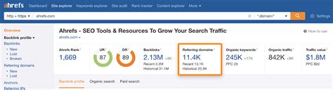 ahref domain ranking  If each of those pages were to get 50 new backlinks over a three-month period, their respective rates of growth would be: Page A: 550 referring domains (+10% growth) Page B: 150 referring domains (+50% growth) We did this for all the top-ranking pages we studied