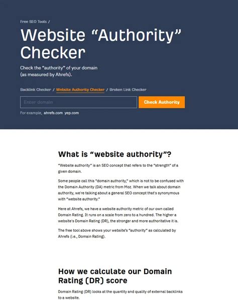 ahrefs authority checker  Most of the features inside Ahrefs are designed for marketing professionals